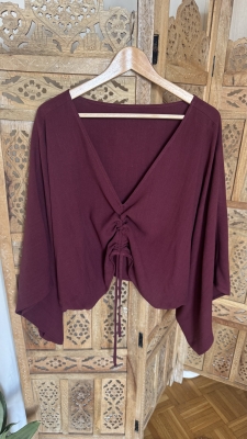 Bluzka Luna plum chic UNIKAT  